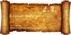 Liptai Noémi névjegykártya