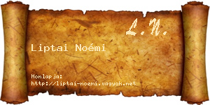 Liptai Noémi névjegykártya